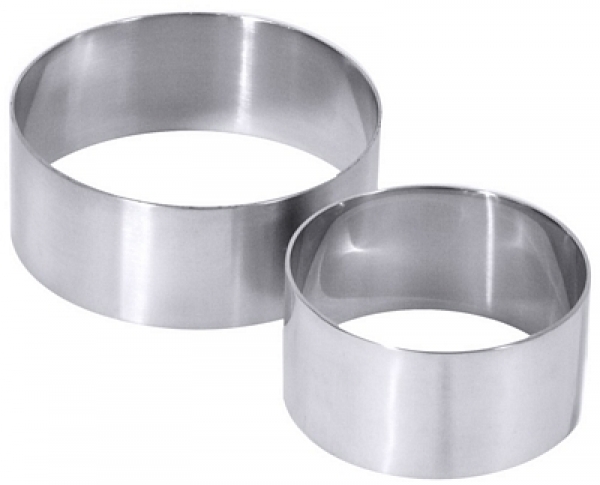 Contacto Mousse Rings Set, of stainless steel, mirror polished