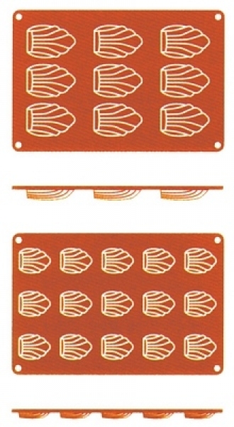 Contacto Non-Stick Baking Mat Madeleine Moulds silicone
