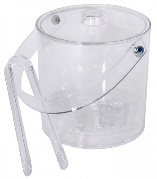 Contacto Ice Bucket acrylic, with lid, tongs and drainer plate