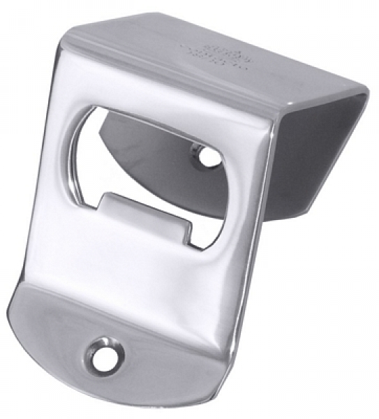 Contacto Bottle Opener wall fitting, stainless steel, mirror pol