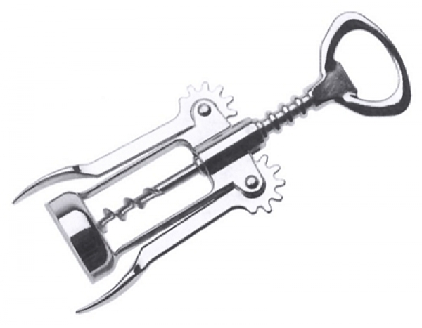 Contacto Corkscrew chrome plated brass, with bottle opener