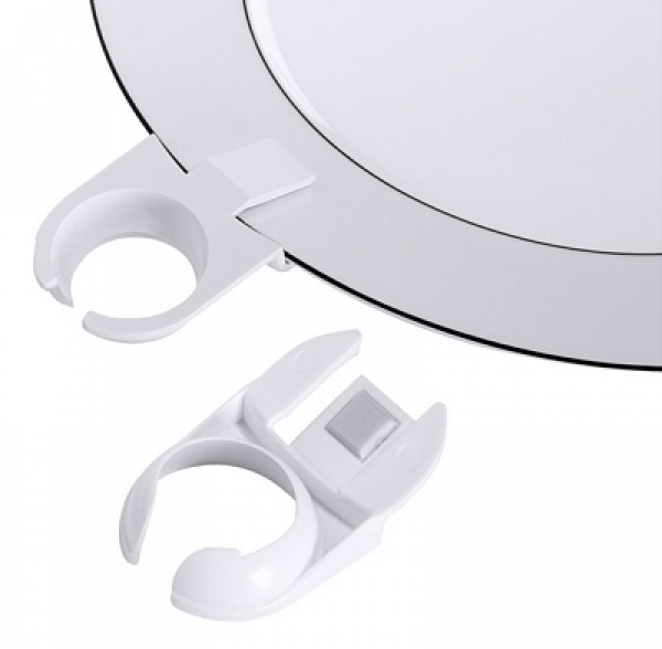 Contacto Glass Plate Clip white ABS plastic