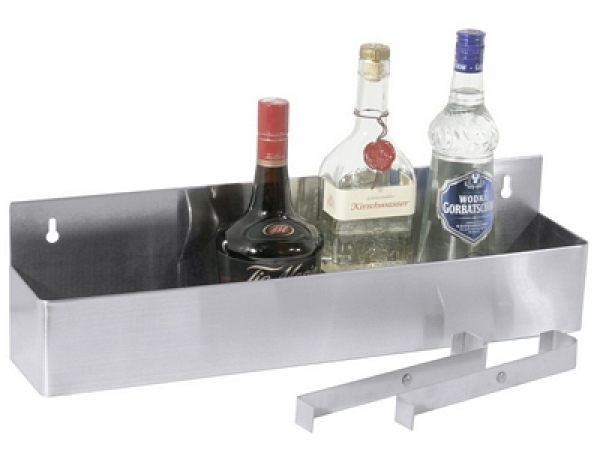 Contacto Bottle Holder stainless steel, wall fitting