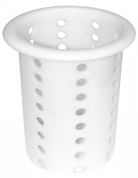 Contacto Cutlery Cylinder perforated, white polyethylene