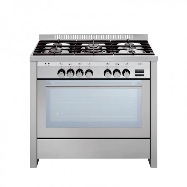 Gas stove, 5 burners, with E-multifunction oven, 900x600x910mm