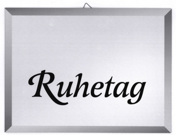 Contacto Clear Acrylic Signs black/silver text