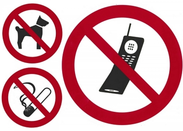 Contacto Signs two coloured, self-adhesive