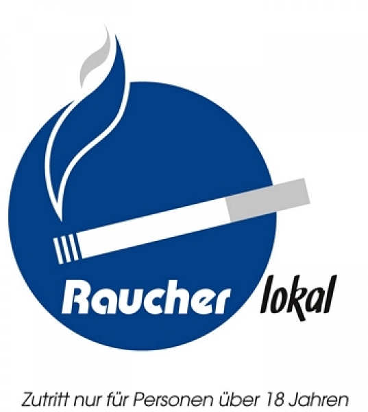 Contacto Smoking Area Sign black/blue print on hard plastic