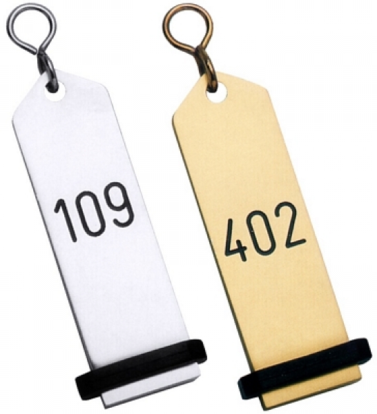 Contacto Room Key Fob anodised silver-coloured aluminium