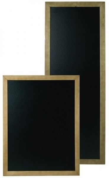 Contacto Menu Board, teak black PVC