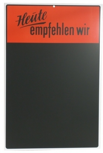Contacto Specials Menu Board printed in German "Heute empfehlen