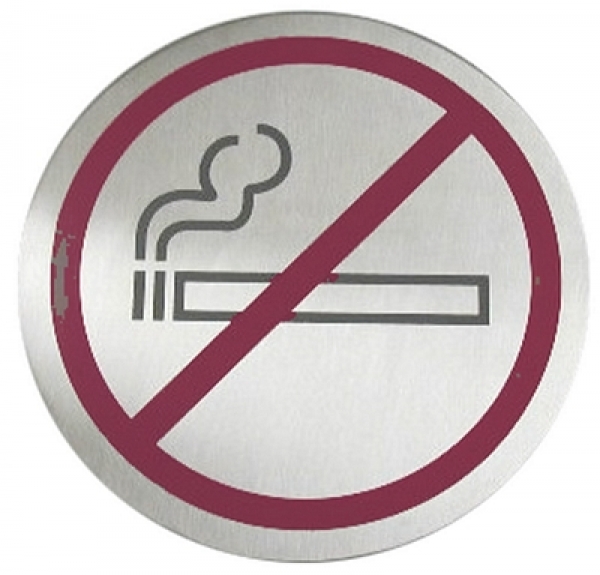 Contacto No Smoking Sign 18/10 stainless steel, satin polished