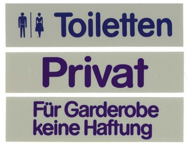 Contacto Schilder für Tür- und Raumbezeichnungen, selbstklebend