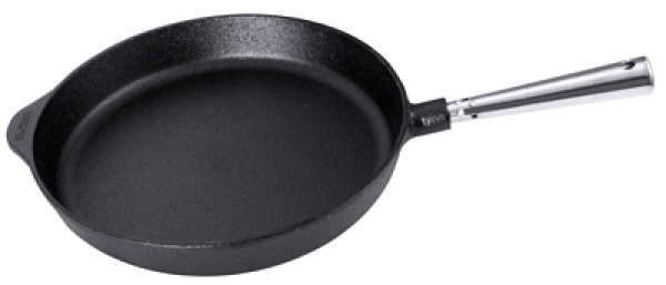 Contacto Frying Pan, deep cast iron, with stainless steel handle