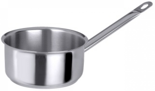 Cooking pot, mirror polished, with hollow handle, 8mm sandwich b