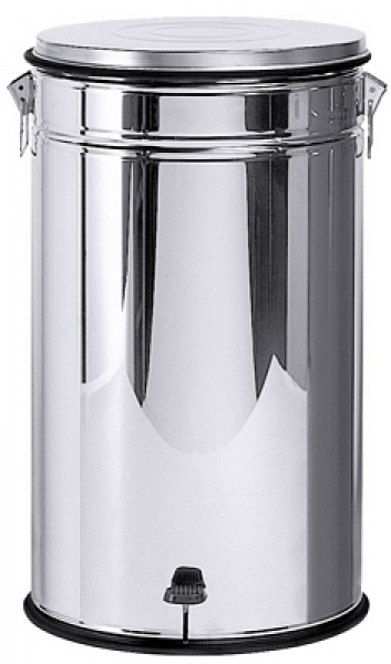 Contacto Pedal Bin, stainless steel, mirror polished