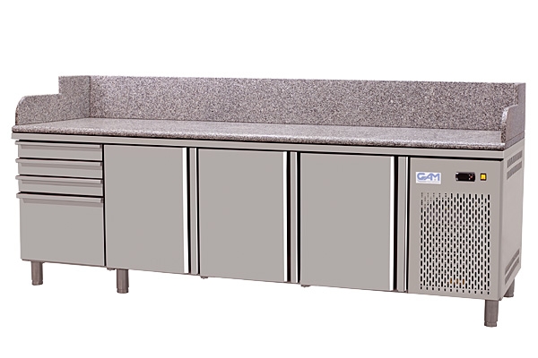GAM pizza table TP-8-250-34D, 606 liters, 2542x800x1130mm