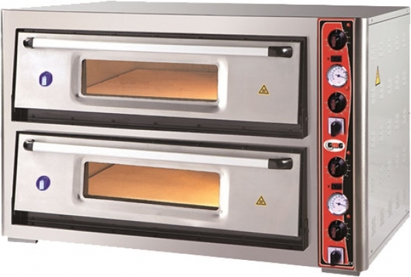 Dual chamber pizza oven, with thermometer, 920x1140x780mm