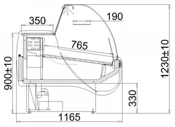 Igloo Refrigerated Counters Basia2 S Length form 1040 to 3830mm