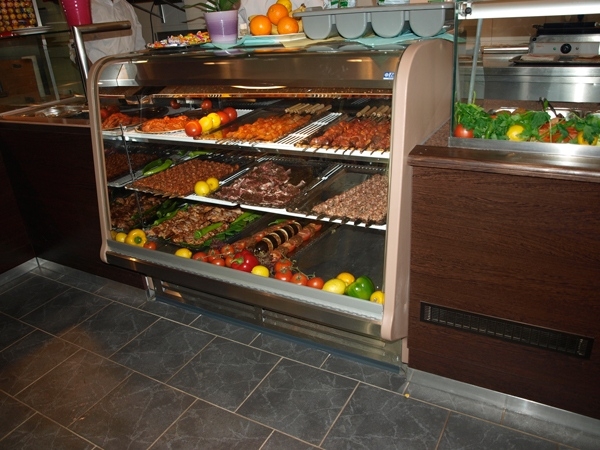 Kebab showcase Alava, 2520x850x1130mm