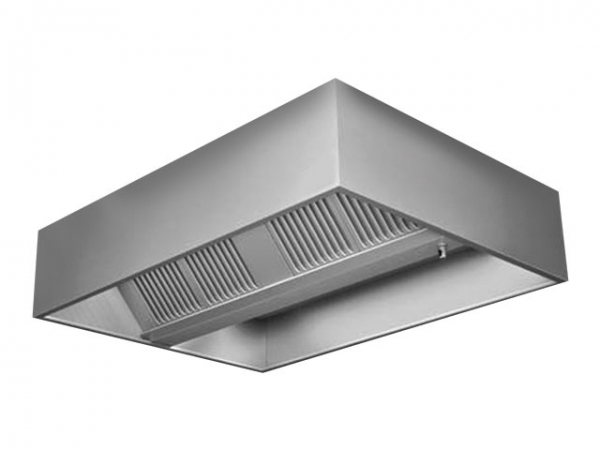 Central Hood, Box shape, with lighting, Series 1300, 2000mm length