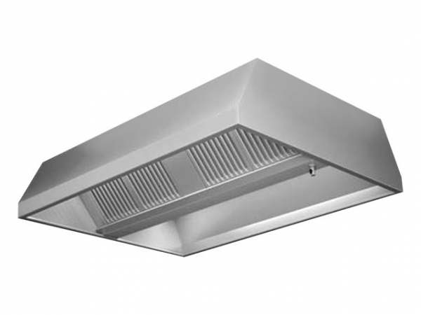 Central Hood, Trapezoidal shape, with lighting, Series 1300, 2000mm length