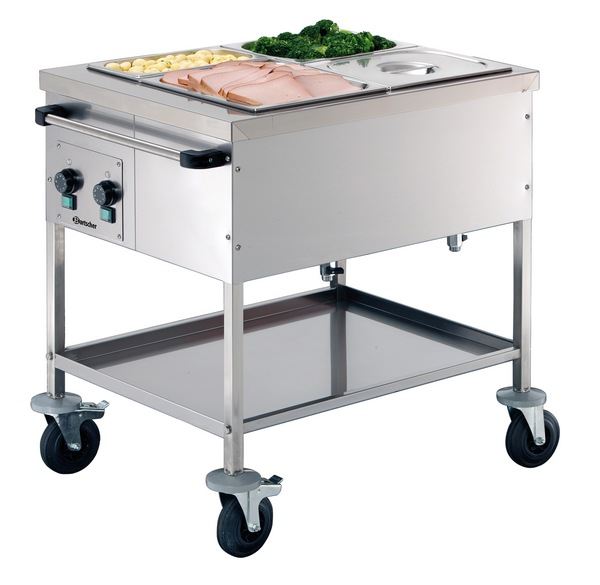 Food service cart, 3,6 kW, 650x1170x855mm