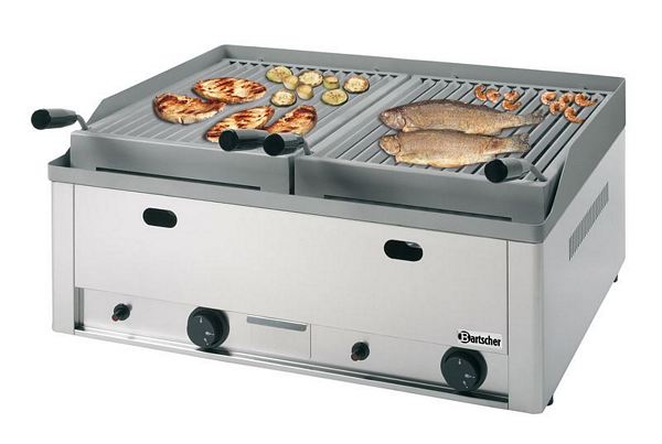 Table-top gas lava rock grill, 8 kW, 660x560x220mm