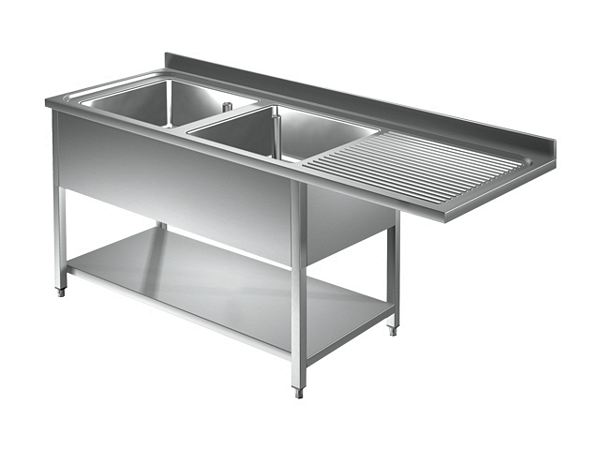 Sink center, with 2 basin l. and ground floor, 1600-2000mm, S. 6