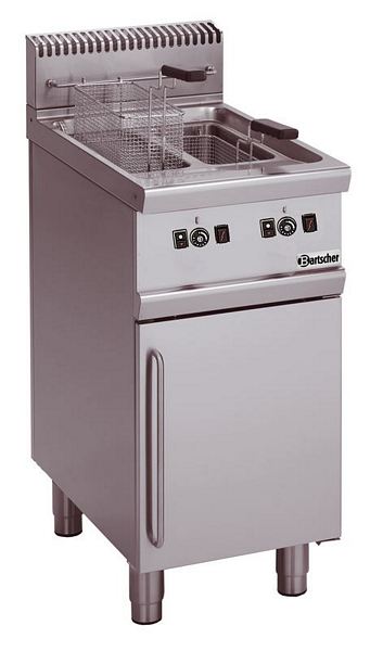 Gas standing deep fat fryer, 2 basins, 7 litres, 400x700x850mm