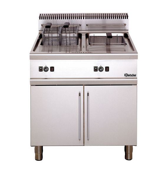 Gas standing deep fat fryer, 2 basins, 13 litres, 600x700x850mm