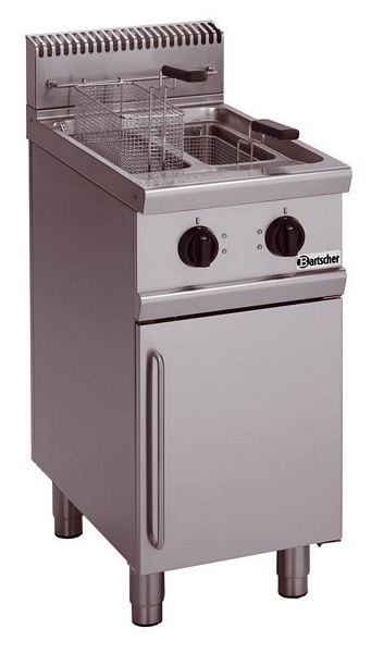 Electric standing deep fat fryer, 2 basins, 10 litres, 400x700x8