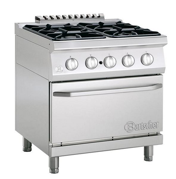 Gas stove, 4 burners, with gas oven, 800x700x900mm