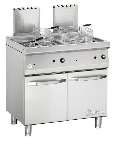 Gas deep fat fryer, with 2 basins, 2x15 litres, 800x700x900mm