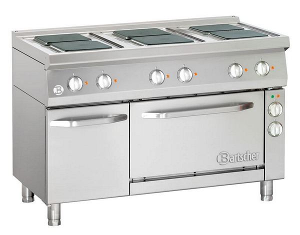 Electric stove, 6 plates, with e-air circulating oven, 1200x700x