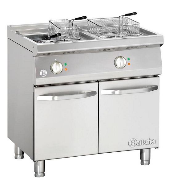 Electric deep fat fryer, with 2 basins, 2x15 litres, 800x700x900