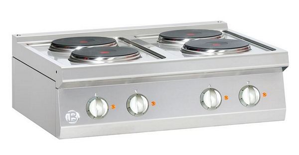 Electric cooker, 4 hot-plates, 10,4 kW, 800x700x295mm