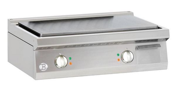 Electric griddle plate, smooth, 10 kW, 800x700x295mm
