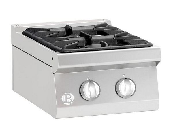Gas cooker, 2 burners, 9,1 kW, 400x700x900mm