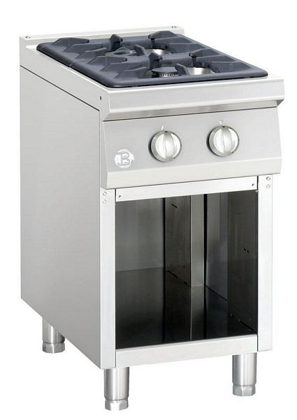 Gas stove, 2 burners, 12 kW, 450x900x900mm