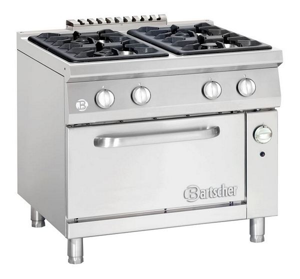 Gas stove, 4 burners, 31 kW, 900x900x900mm