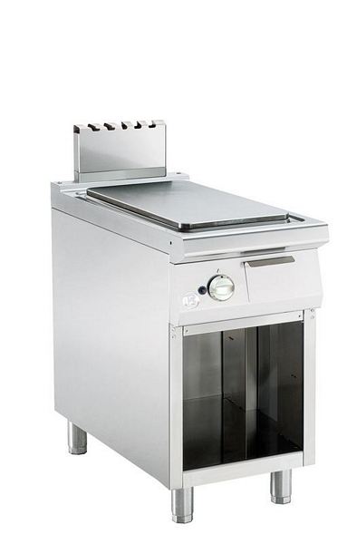 Gas griddle plate, smooth, 8 kW, 450x900x900mm