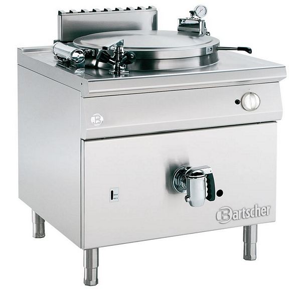 Gas boiling kettle, 150 litres, 24 kW, 900x900x900mm