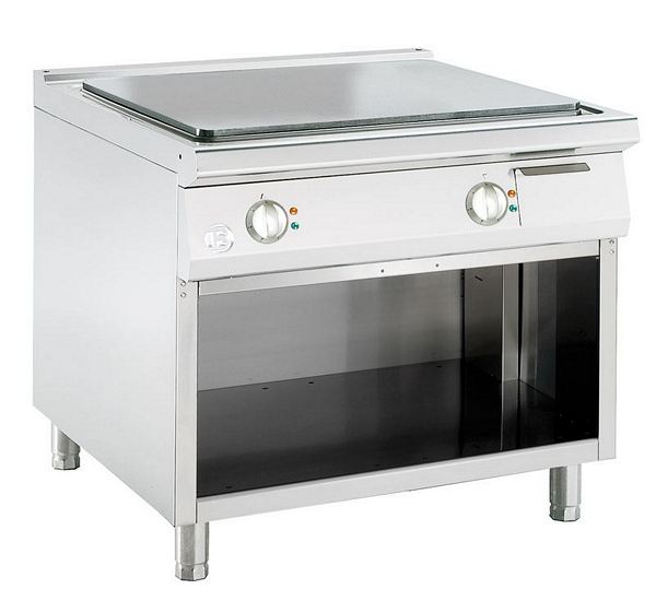 Electric griddle plate, smooth, 13,2 kW, 900x900x900mm