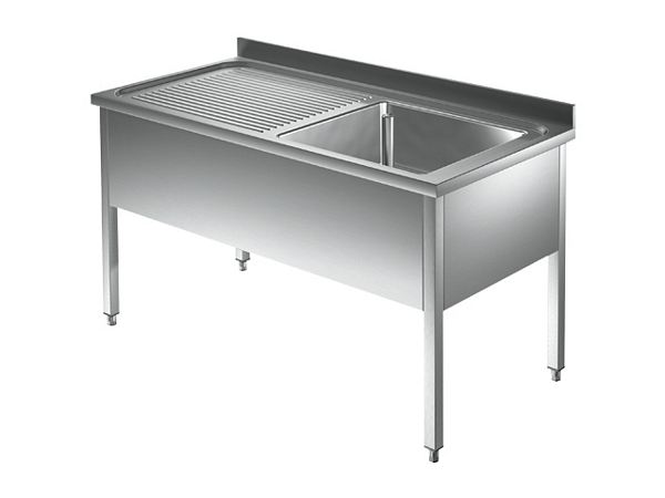 Sink with 1 basin left, 1400x600x850mm