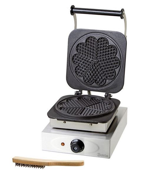 Waffle maker, with baking plate heart shaped, 285x360x230mm