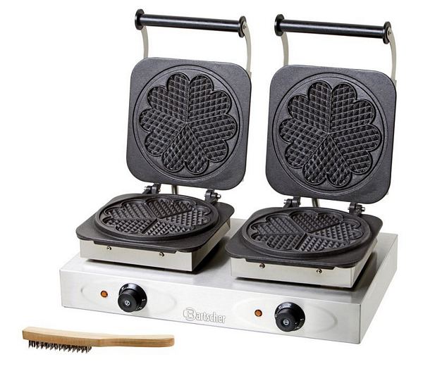 Waffle maker, with baking plates heart shaped, 600x360x230mm