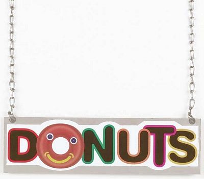 Donut sign, with holes
