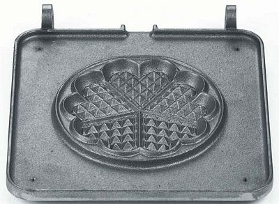 Heart Shaped Waffle small, 150 mm, cast iron plate