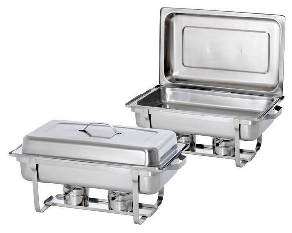 2 Chafing dishes 1/1 GN, 610x355x300mm